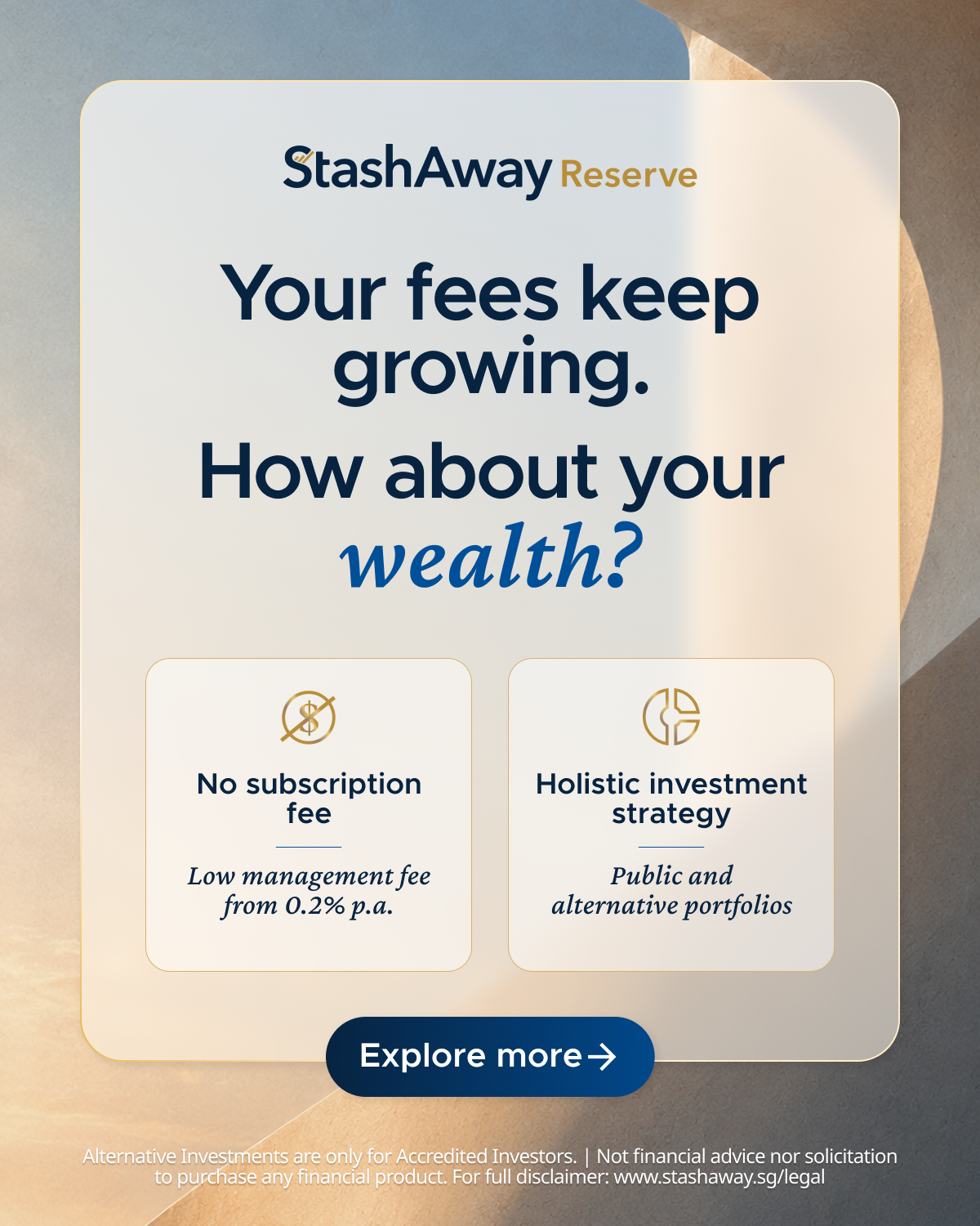 StashAway Facebook ad