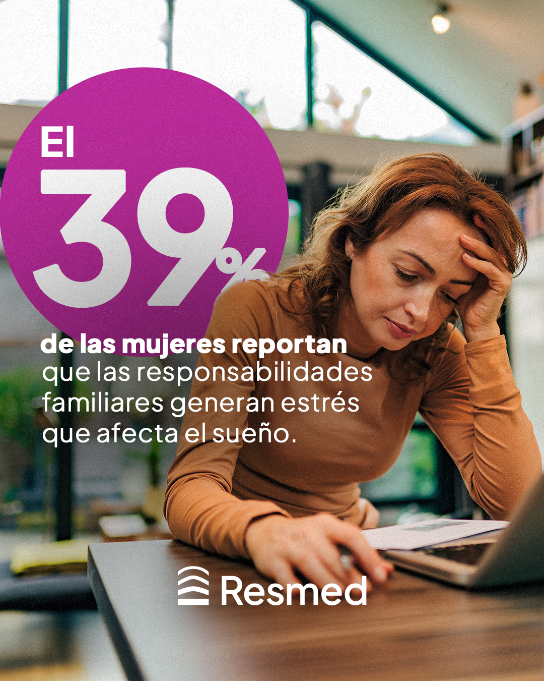 Resmed Latinoamérica Facebook ad: A menudo, la irritabilidad y la falta de…