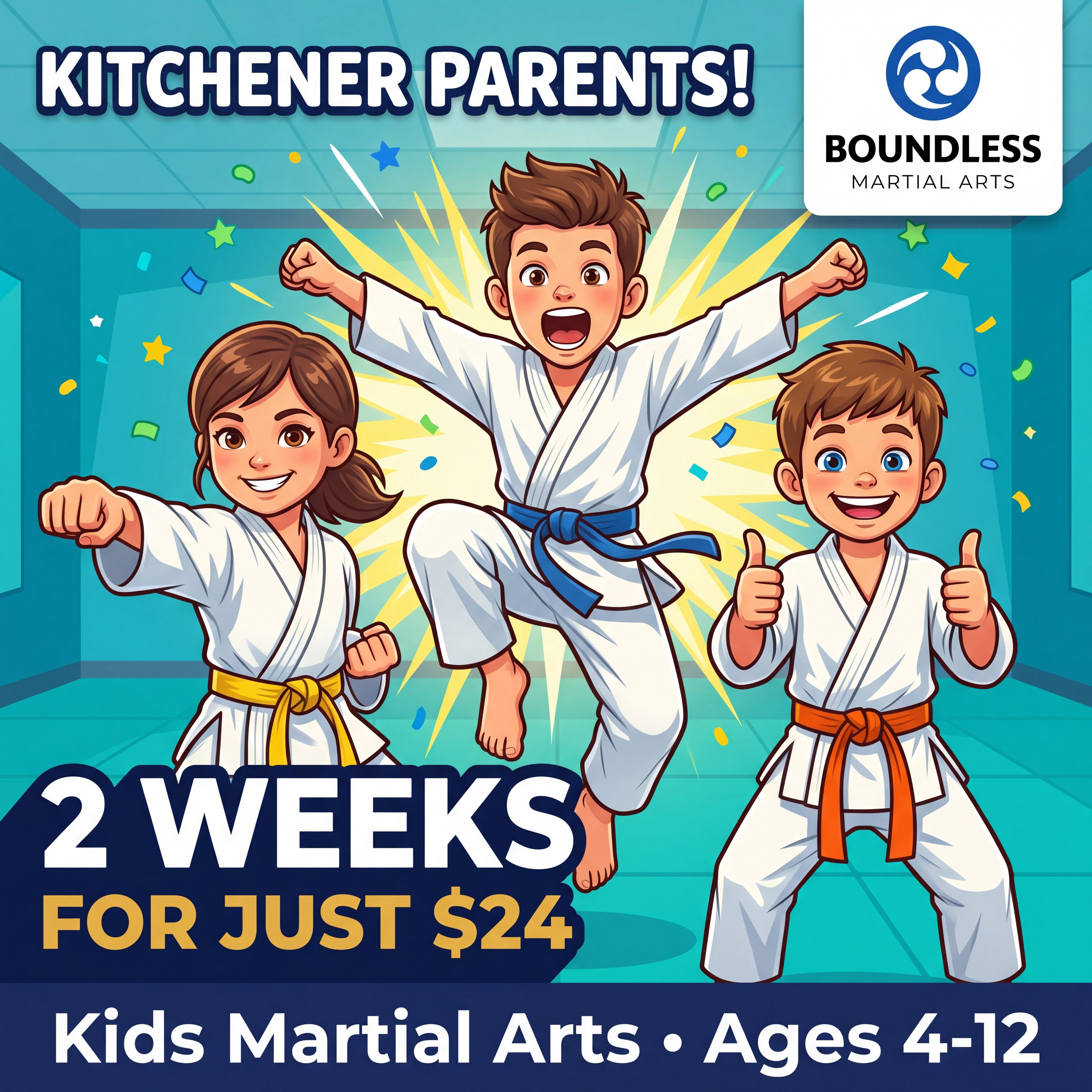 Boundless Martial Arts K/W Facebook ad