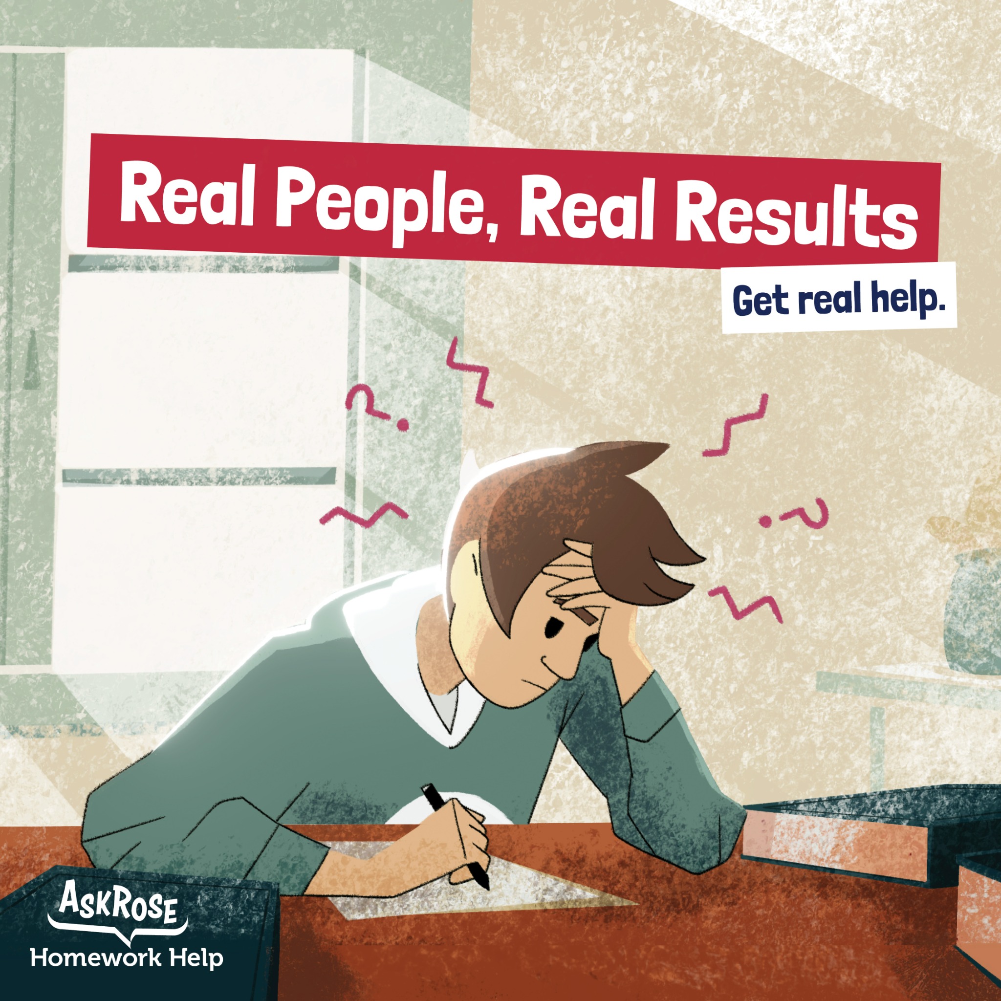 Rose-Hulman Institute of Technology's AskRose Homework Help Facebook ad: Homework Help That Sticks