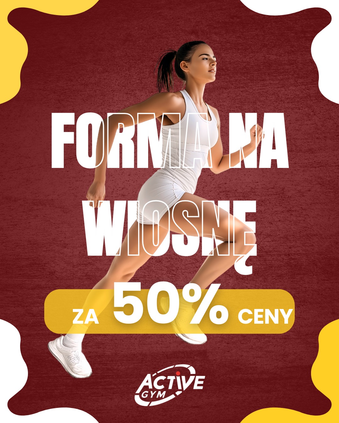 Active Gym Grudziądz Facebook ad: FORMA NA WIOSNĘ ZA 50% CENY