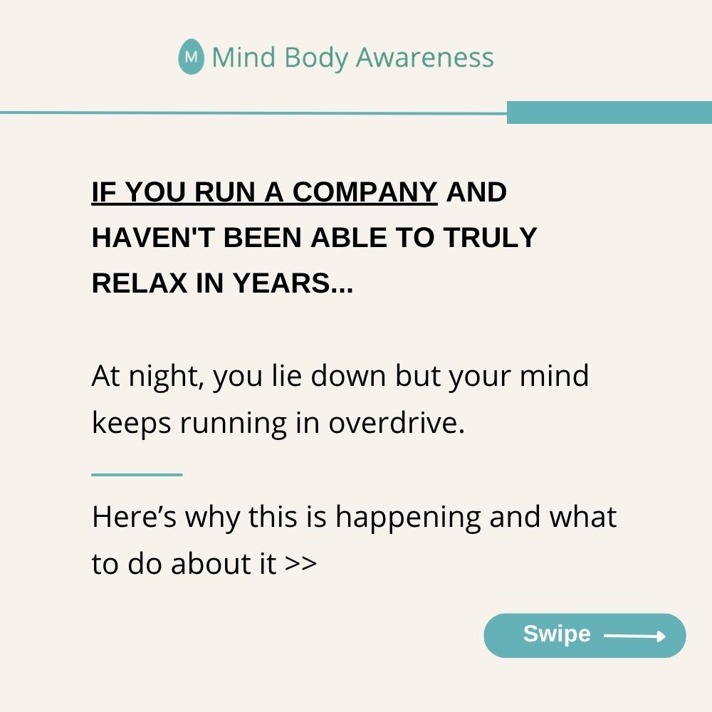 Mind Body Awareness Facebook ad: The pattern isn't in your thoughts.