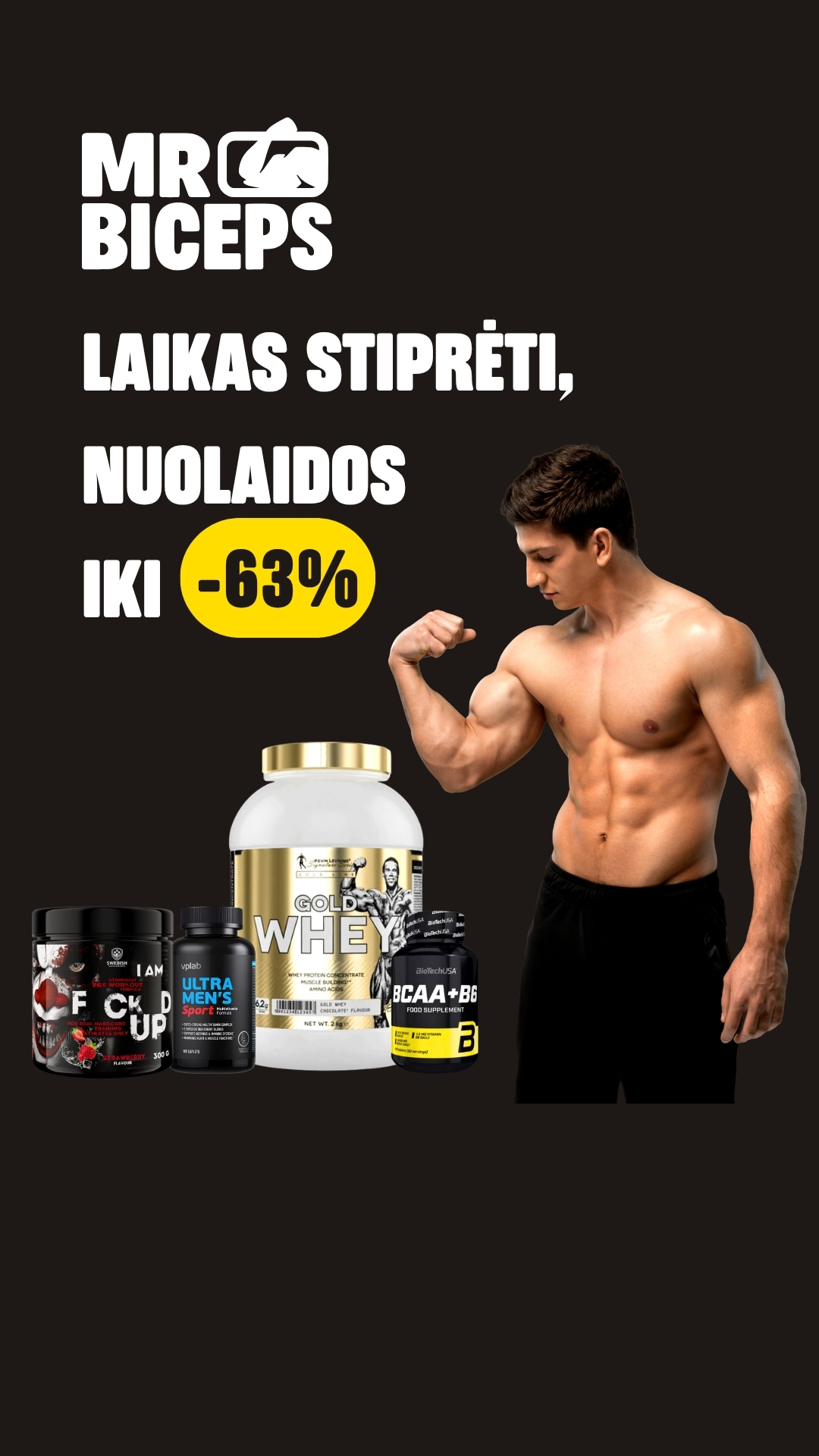 MrBiceps - Maisto Papildai Facebook ad