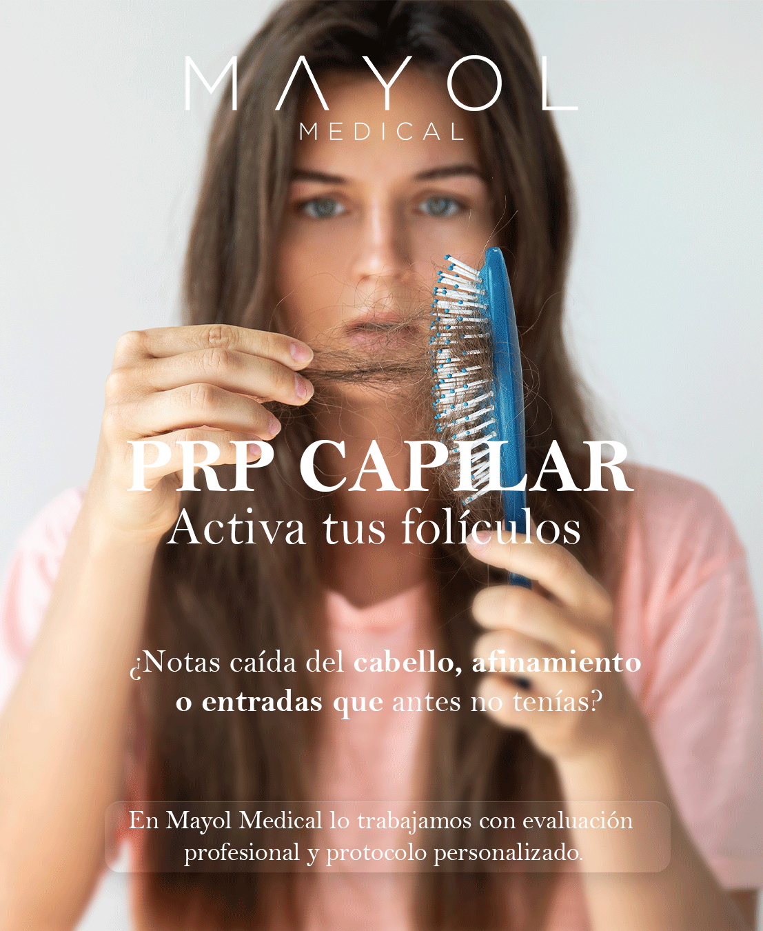 Mayol Med - Medical Aesthetics Center Facebook ad: ¿Notas caída, afinamiento o entradas que antes no…