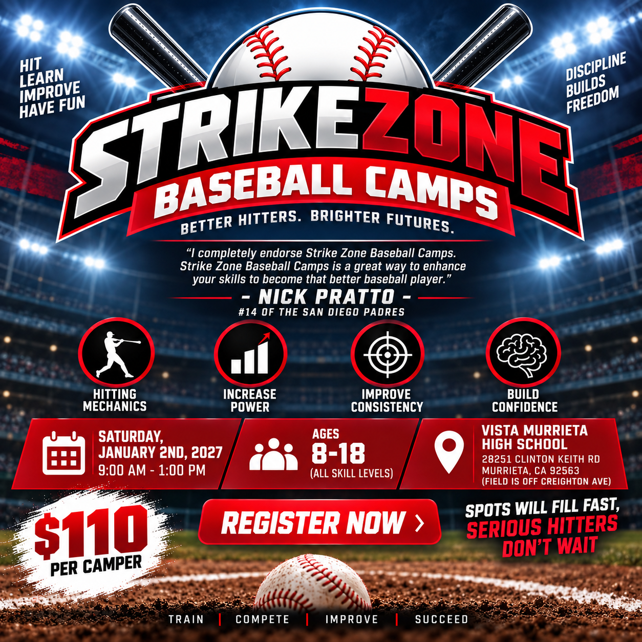 Strike Zone Baseball Facebook ad