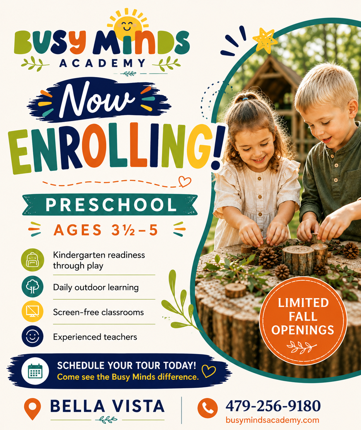 Busy Minds Academy Facebook ad: Join Us This Fall