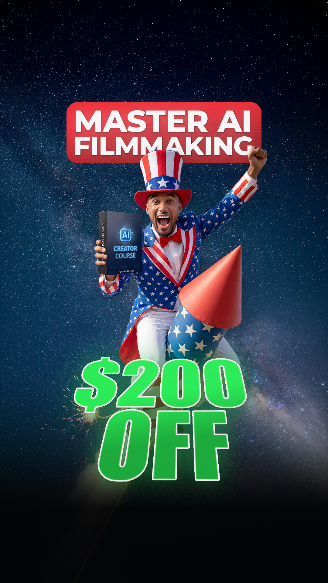 Lorien Dean Facebook ad: Learn AI Filmmaking in Hours, NOT Weeks (Launch Sale)