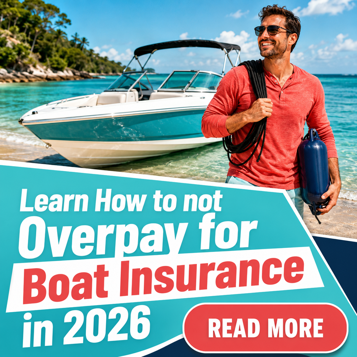 Harmonic Health Facebook ad: Learn How to not Overpay for Boat Insurance