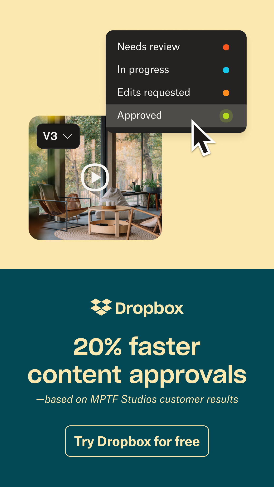 Dropbox Facebook ad