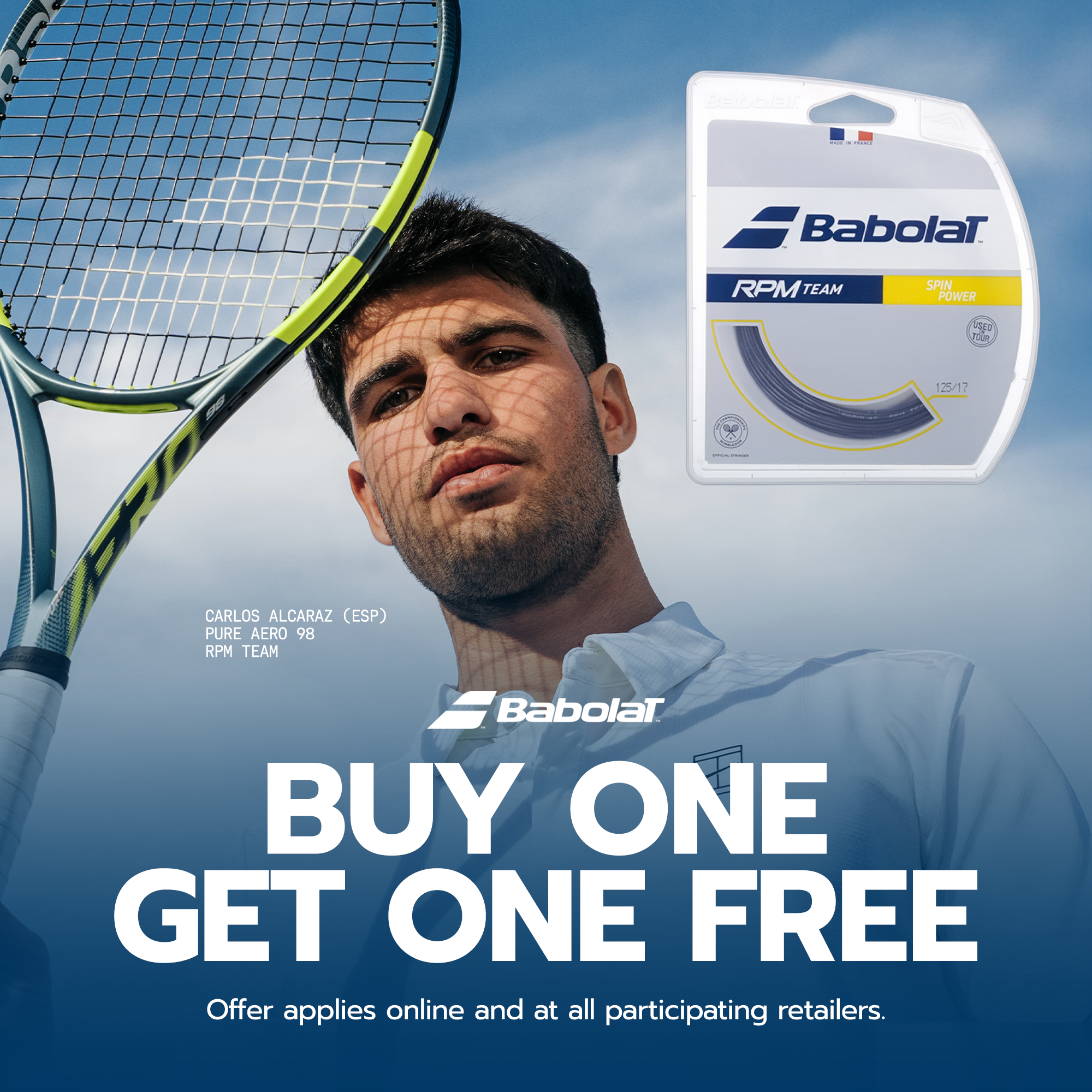 Babolat Facebook ad: Babolat | String Sale