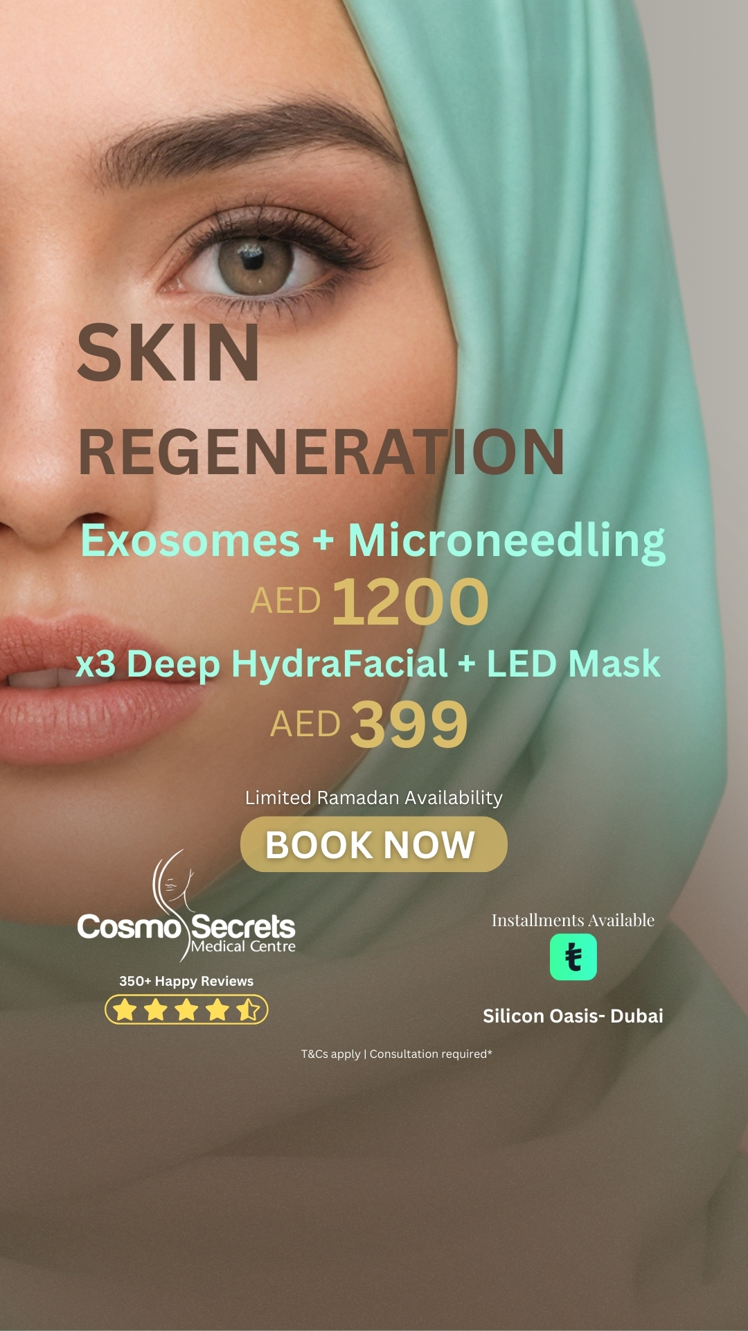 Cosmo silicon Facebook ad: Reveal radiant, refreshed skin before Eid with our…