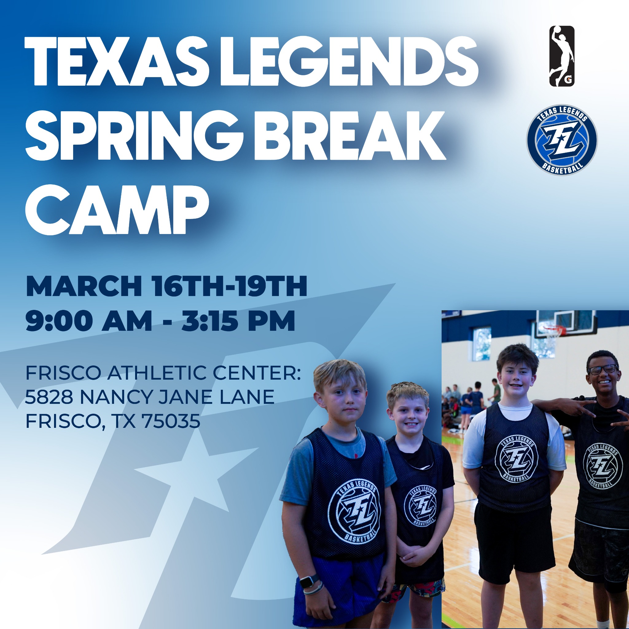 Texas Legends Facebook ad: Level Up This Spring Break!