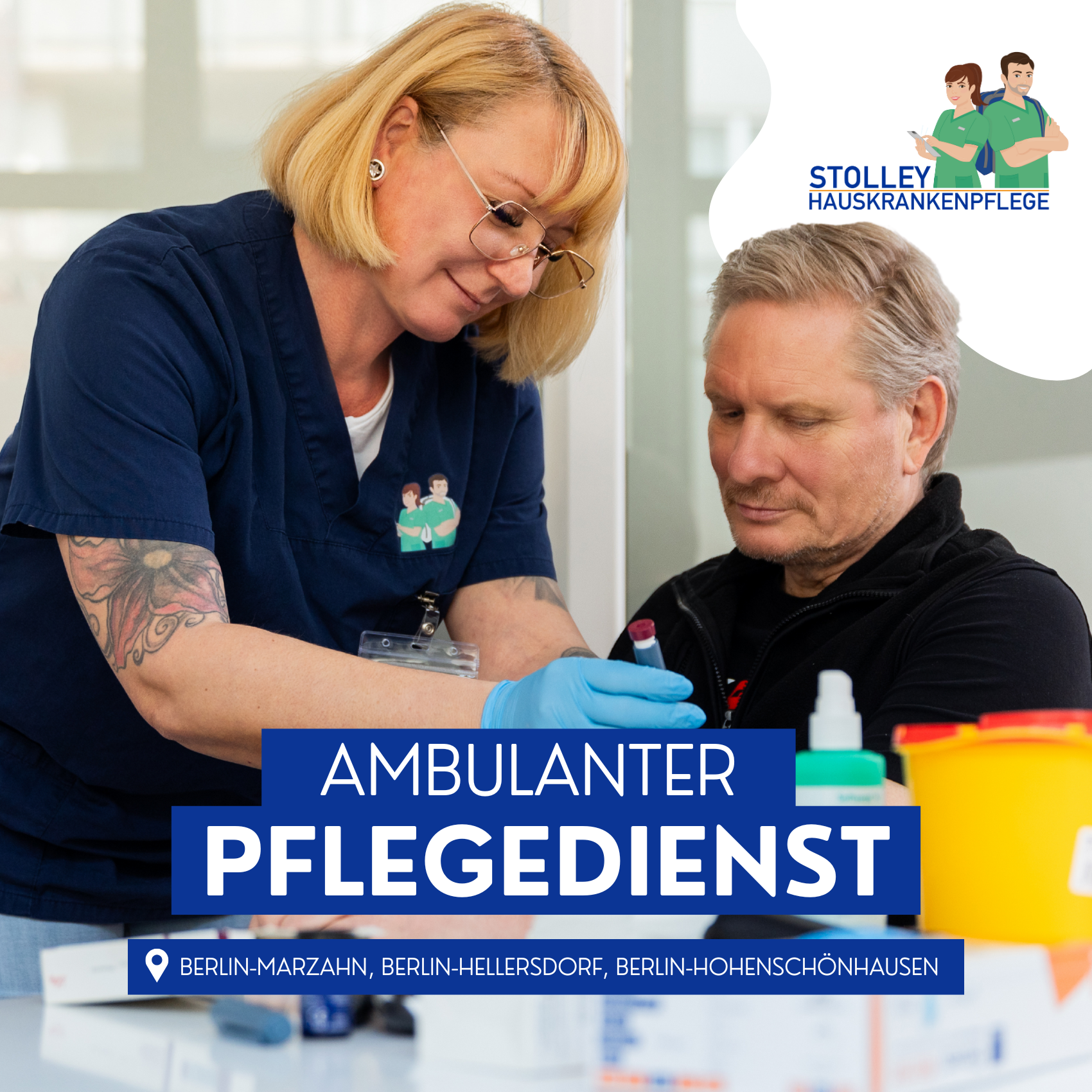 Hauskrankenpflege Stolley Facebook ad: Für Ihre Liebsten und für Sie, Hauskrankenpflege Stolley