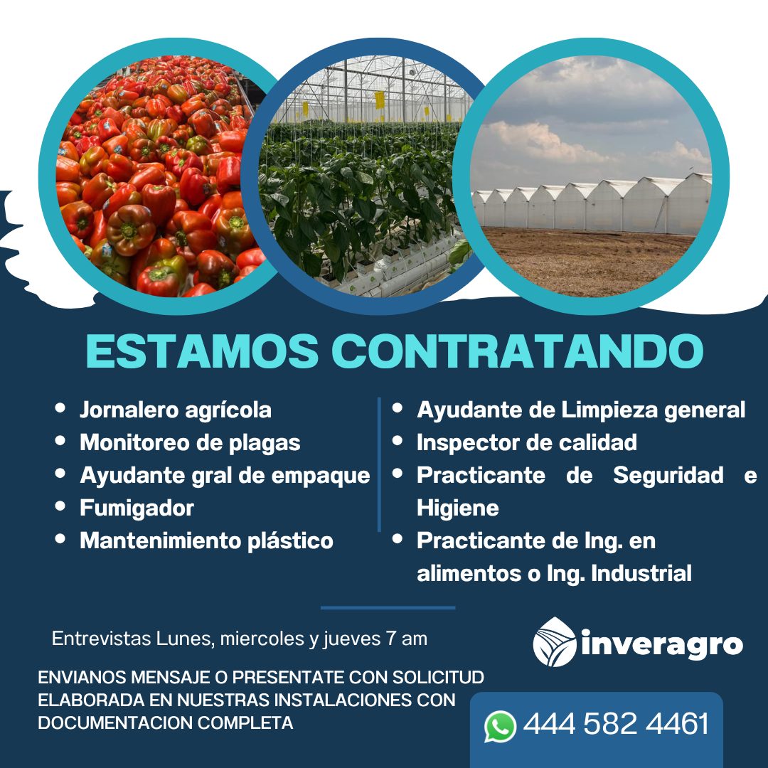 Inveragro Facebook ad: Únete a nuestro equipo de trabajo
