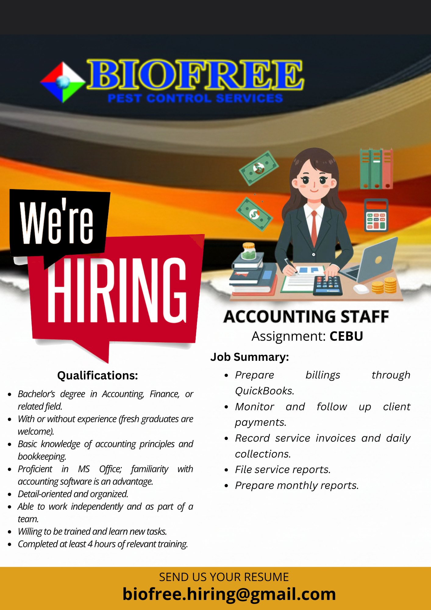 Biofree Group of Companies Facebook ad: Start the year with a new job at…
