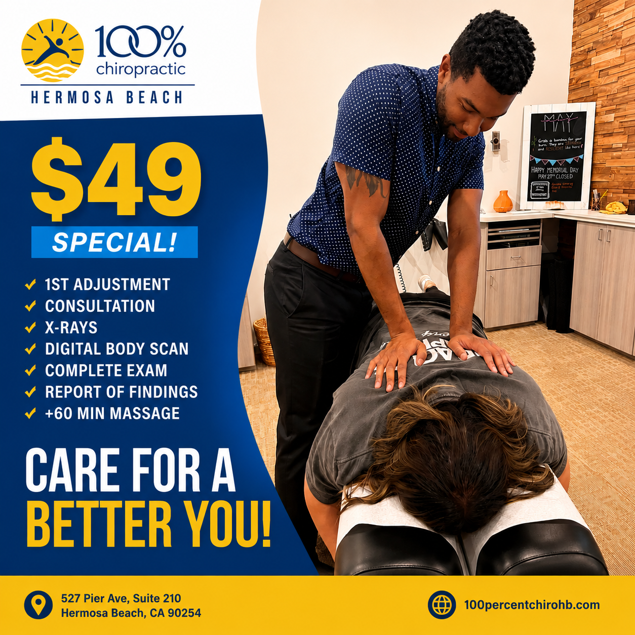 100% Chiropractic Hermosa Beach Facebook ad