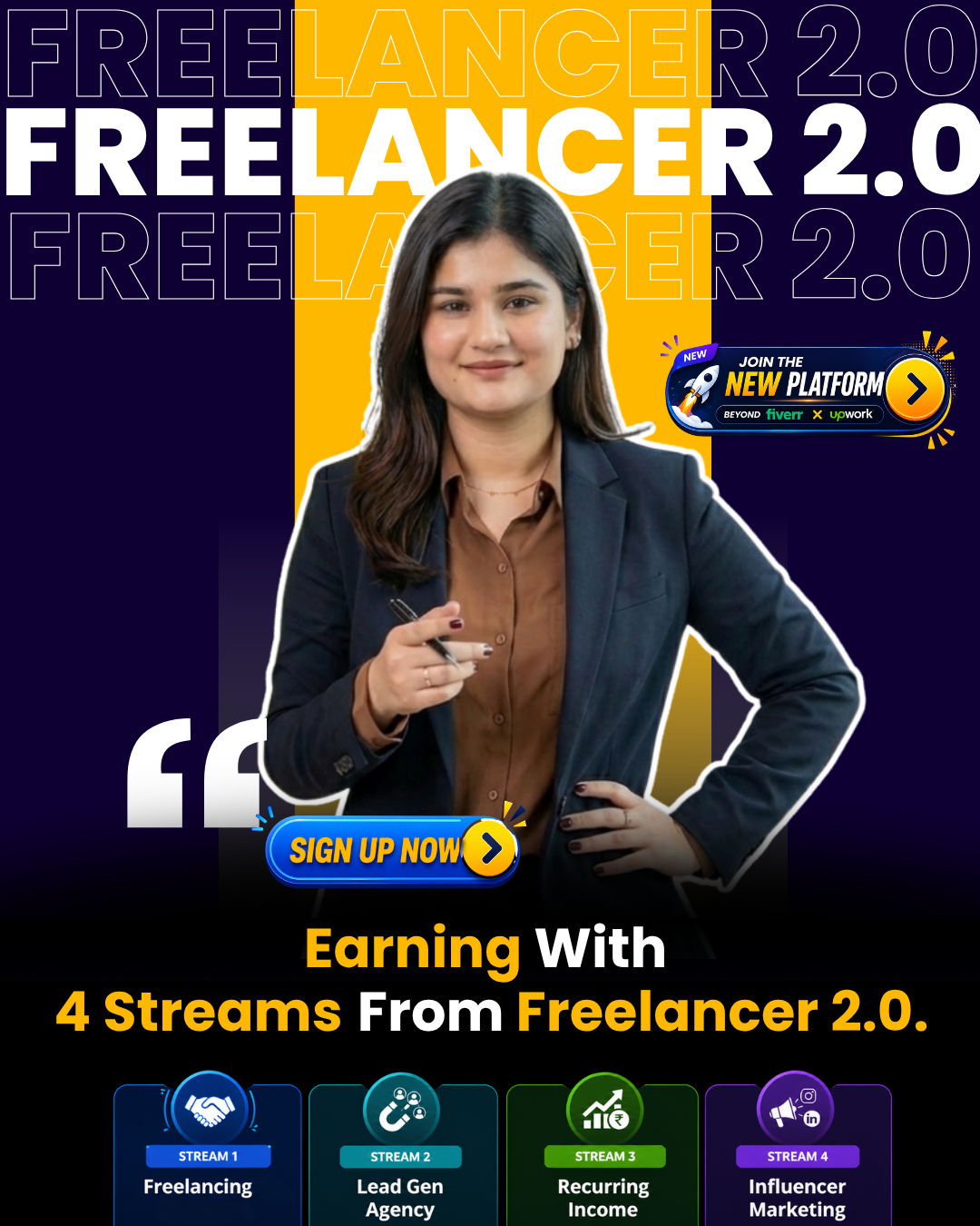 Reflo Hub Facebook ad: Learn Freelancing 2.0 & Create Consistent Online Income