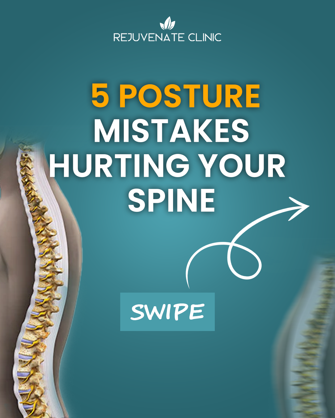 Rejuvenate Clinic Facebook ad: Neck pain, back stiffness, low energy?