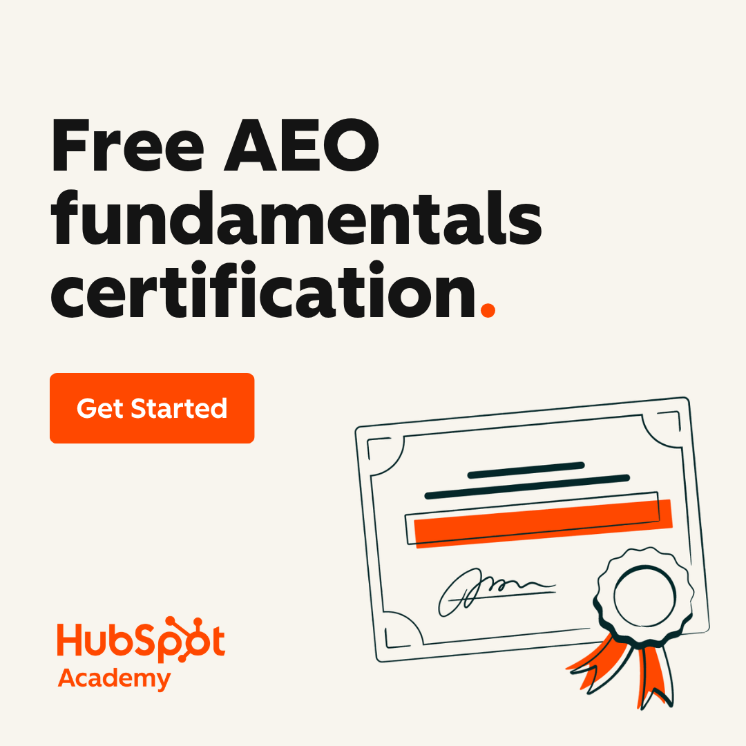 HubSpot Academy Facebook ad