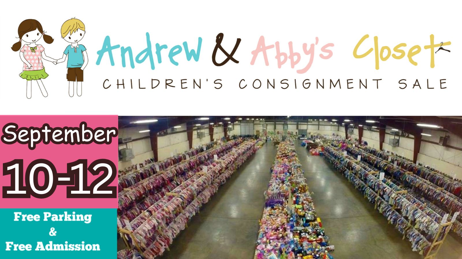 Andrew and Abby's Closet Children's Consignment Sale Facebook ad: Andrew and Abby's Closet Children's Consignment Sale~…