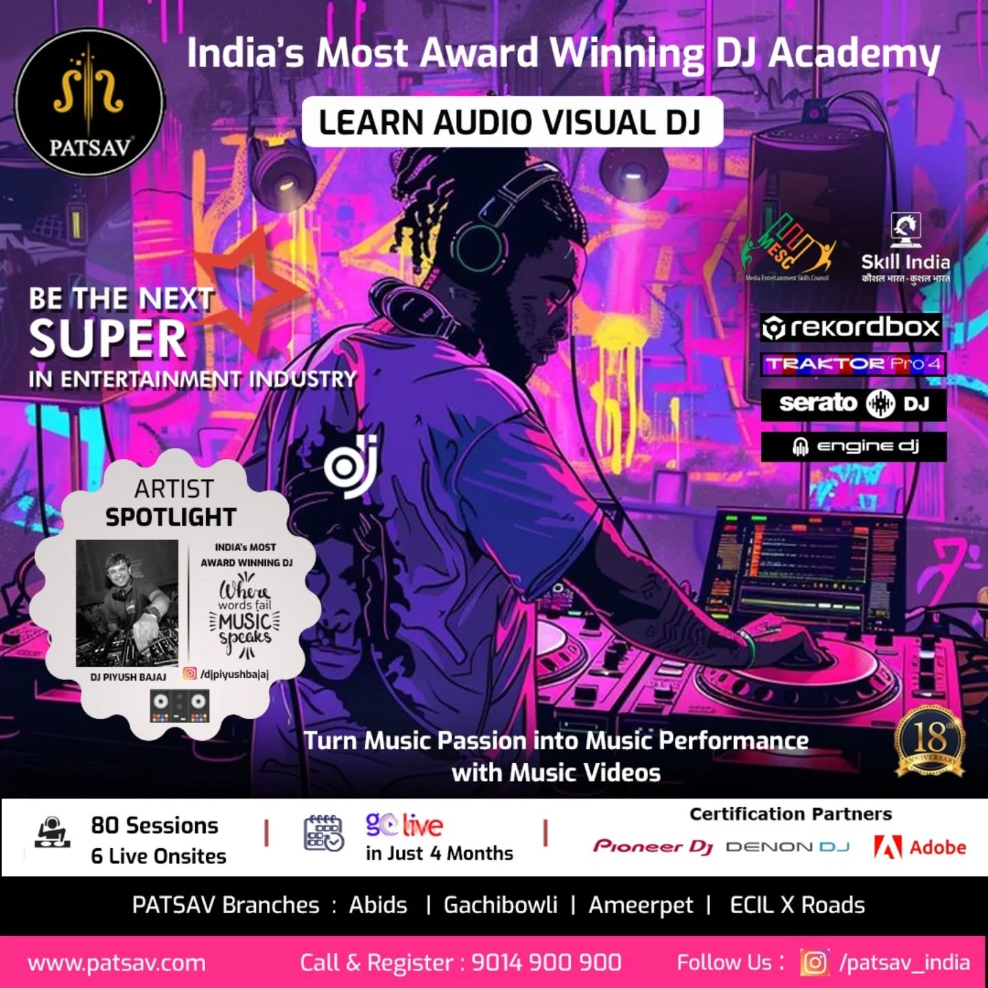 Patsav Academy Facebook ad: Turn Your Passion for Music into a Career…