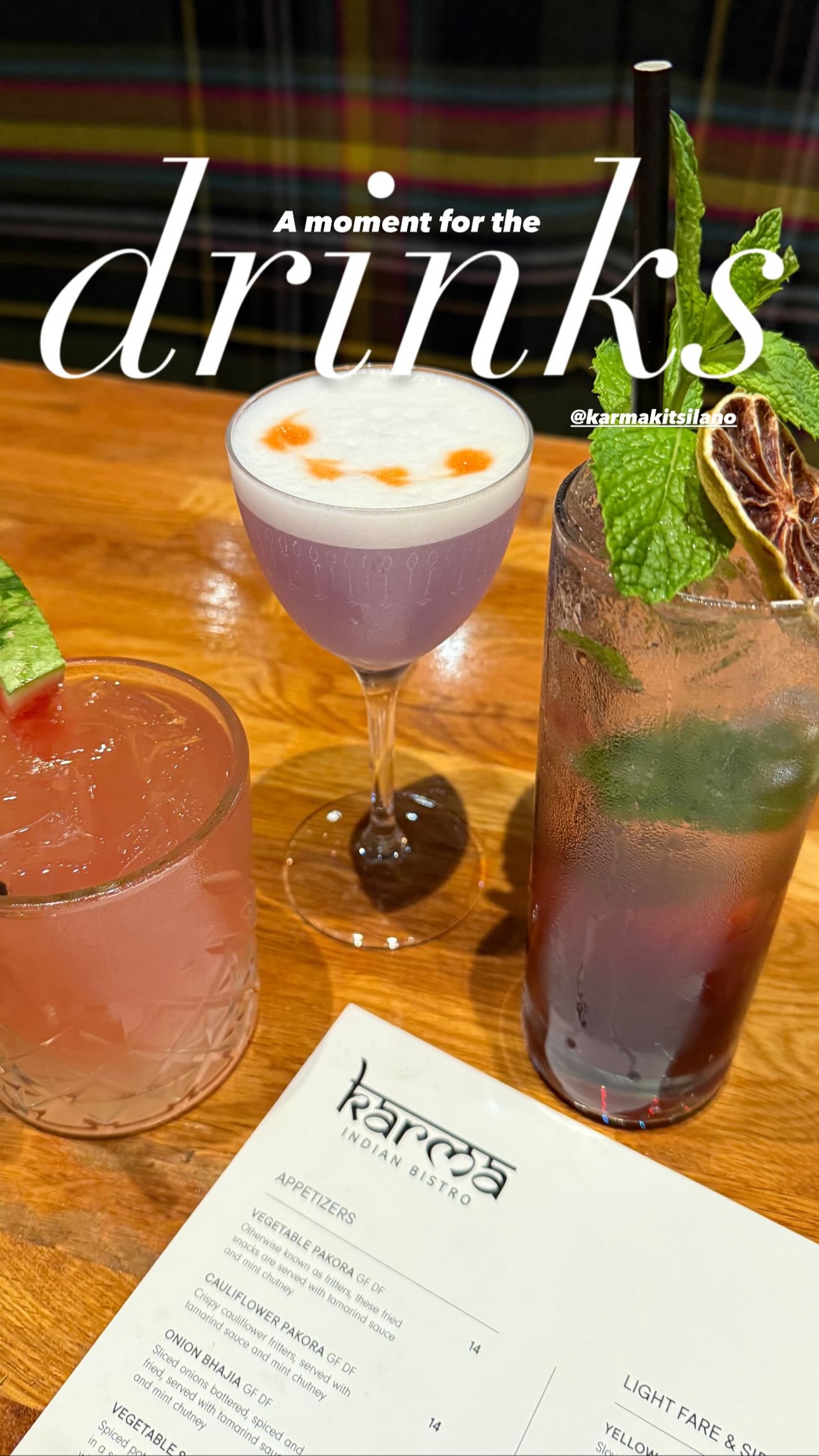 Karma Indian Bistro Facebook ad from Jul 24, 2025