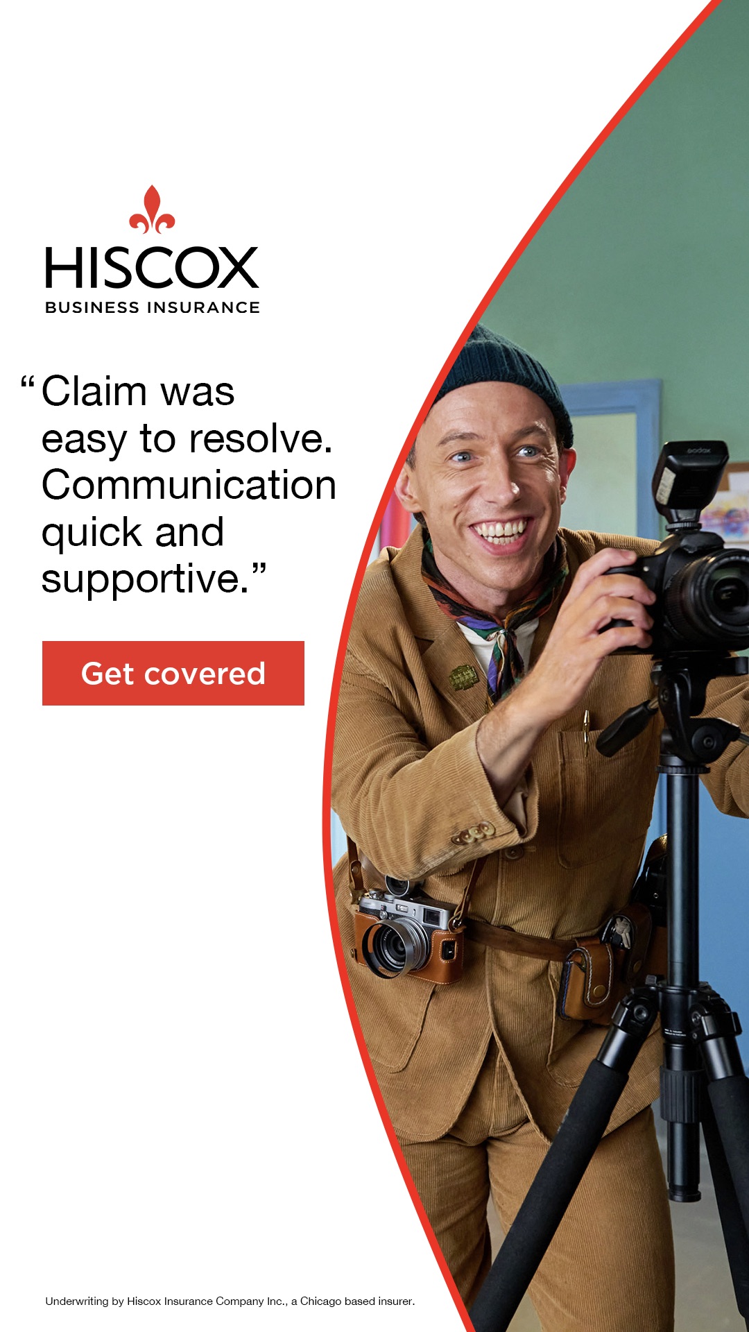 Hiscox Insurance Facebook ad