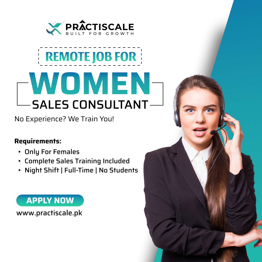 PractiScale Facebook ad: Remote Job for Women