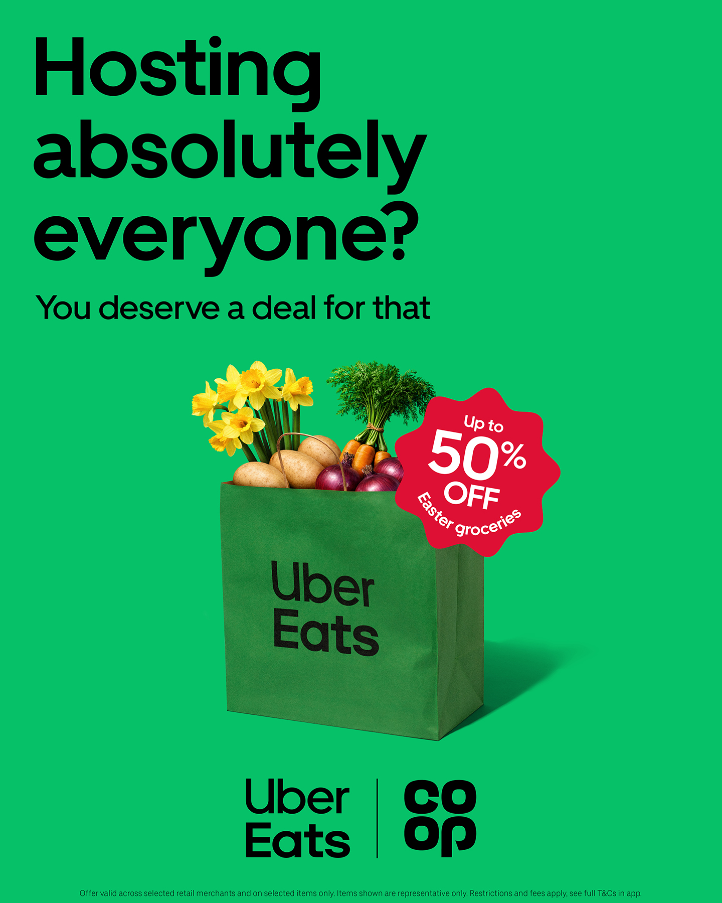 Uber Eats Facebook ad from Apr 1, 2026
