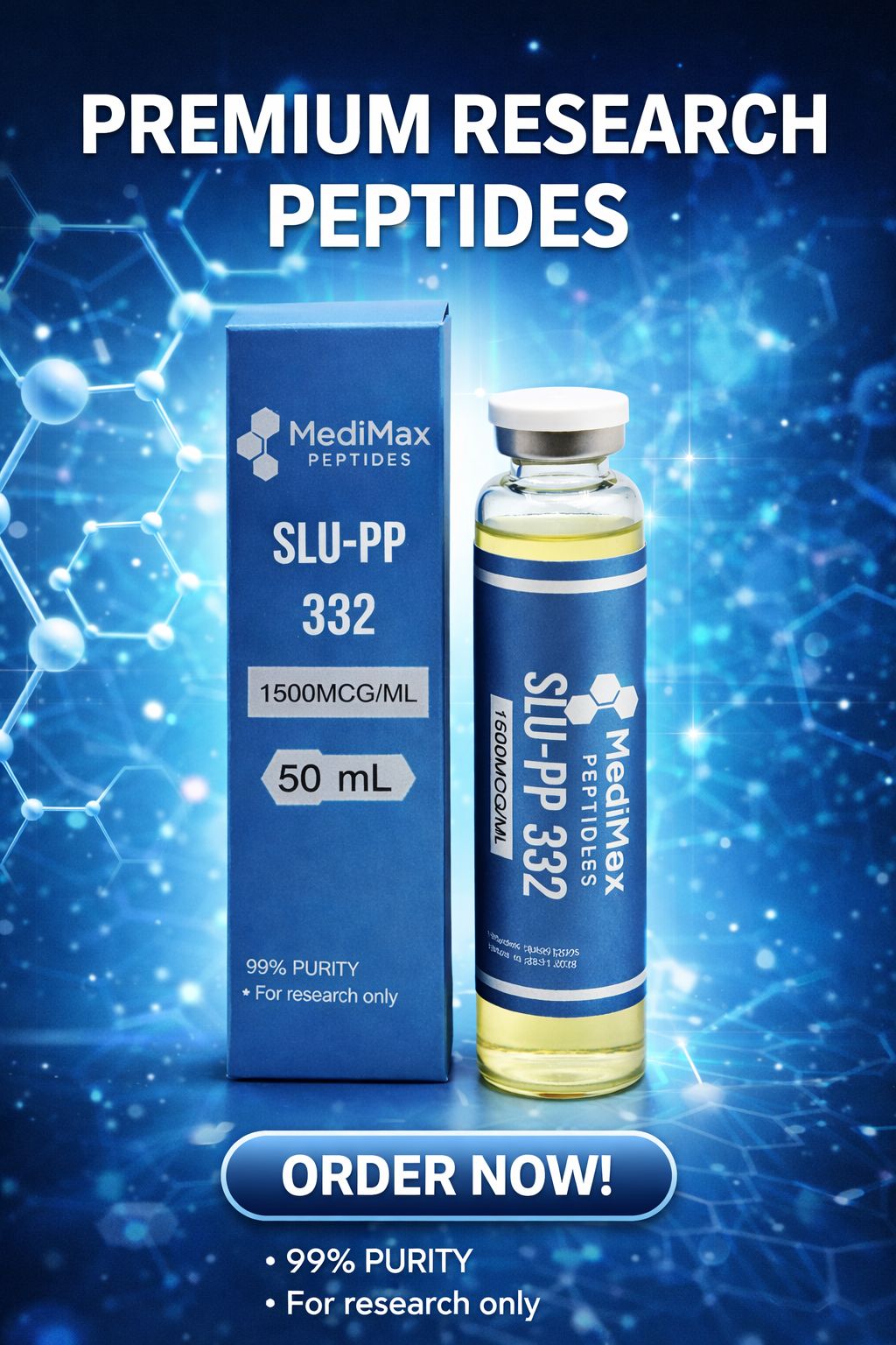 Medimax Peptides Facebook ad: For Research Use Only