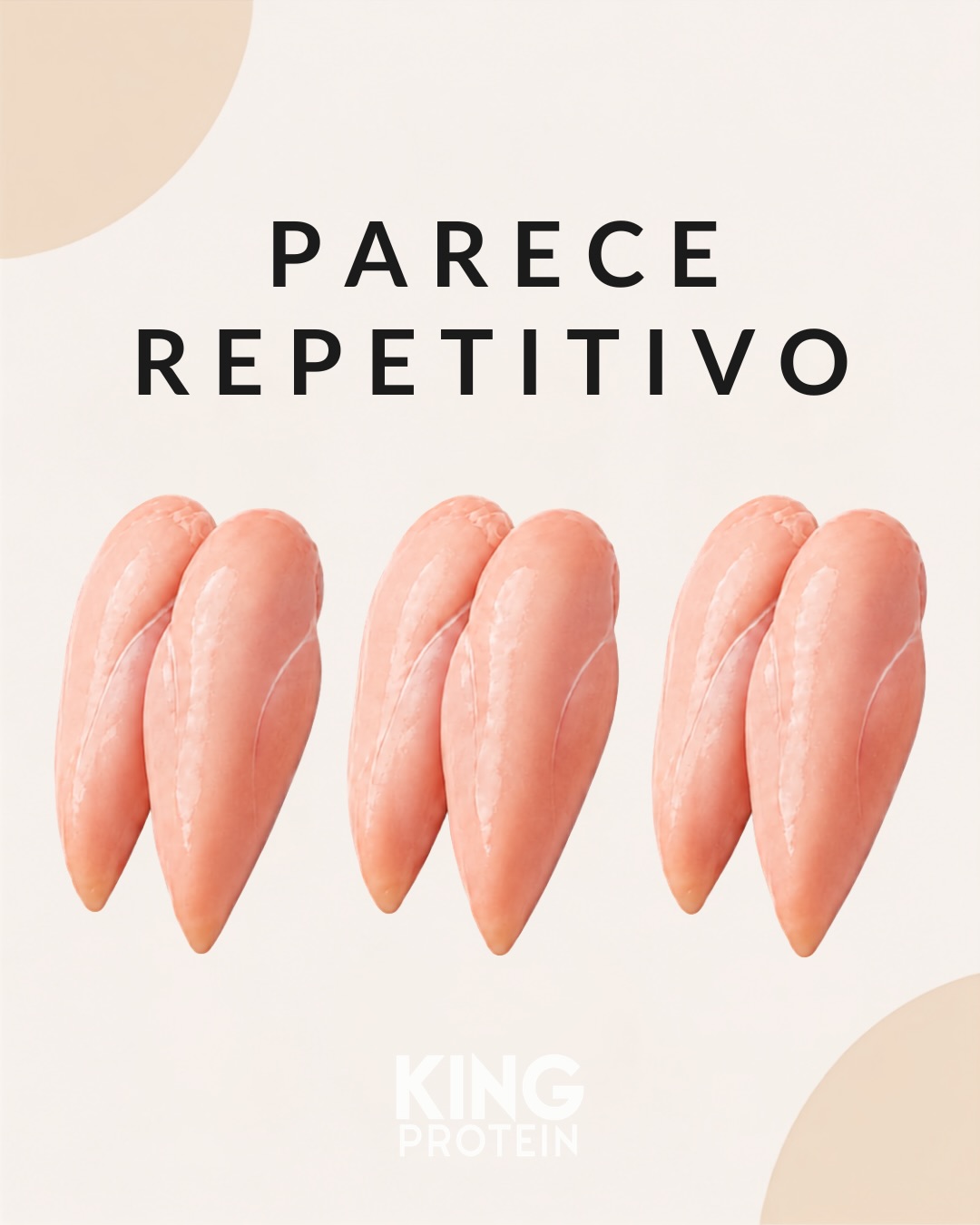 King protein Facebook ad: Parece repetitivo… hasta que descubres todo lo que…