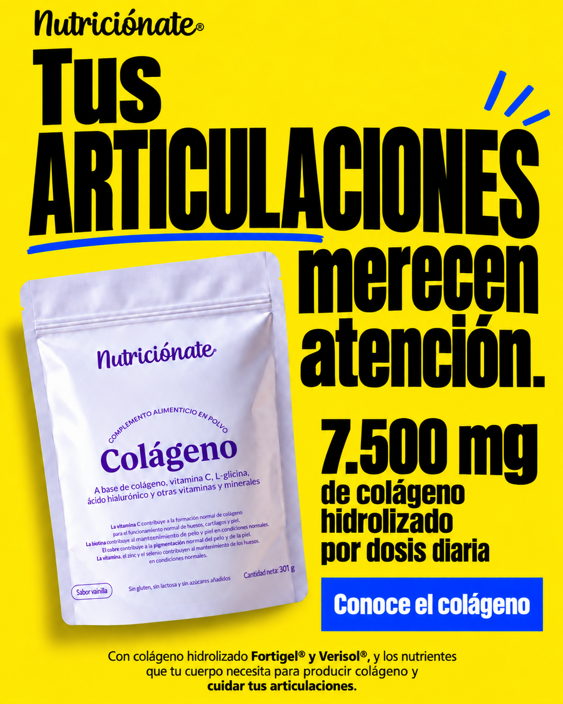 Nutriciónate Labs Facebook ad: Colágeno Nutriciónate