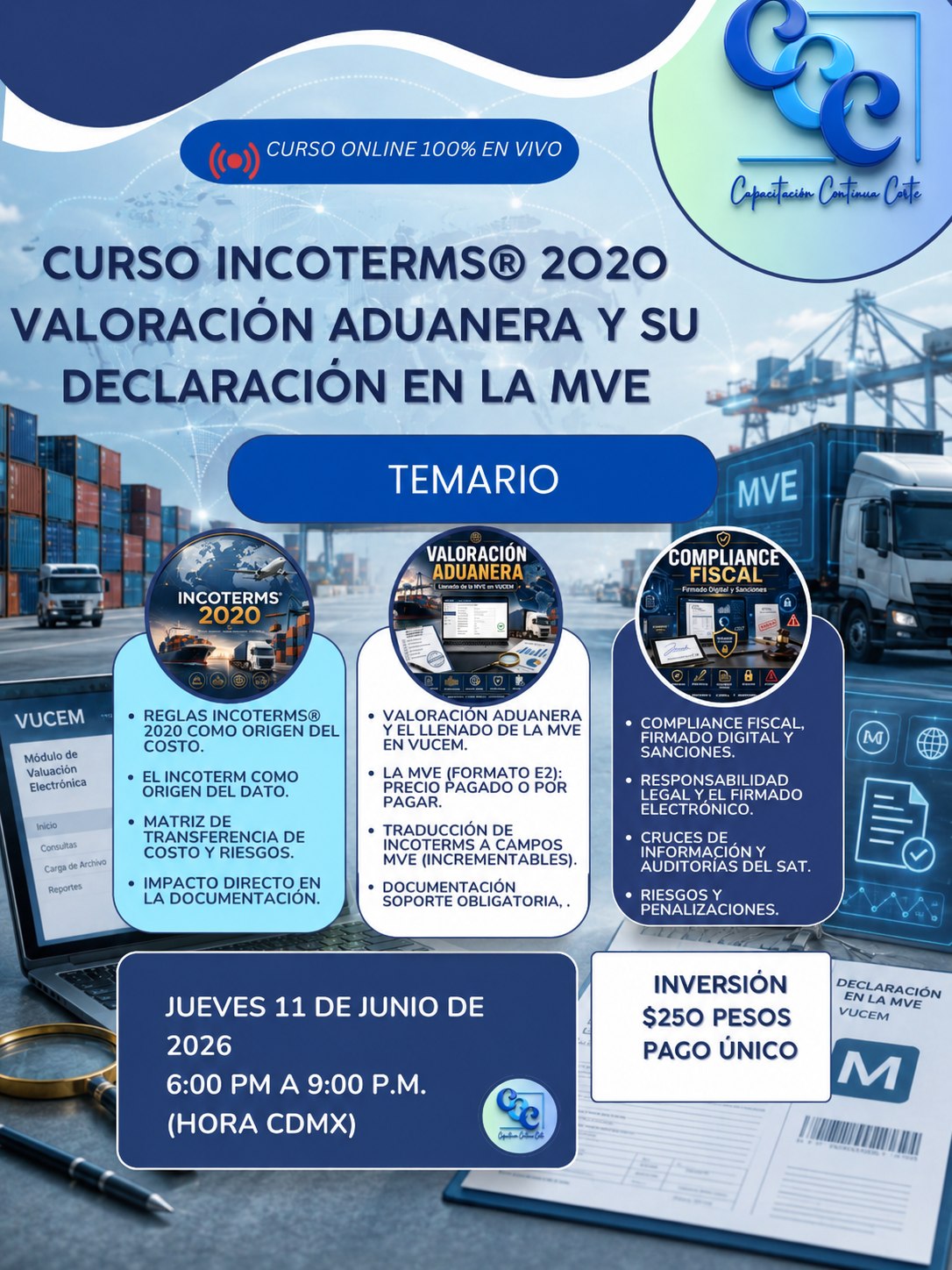 Triple C-Capacitación Continua Corte Facebook ad