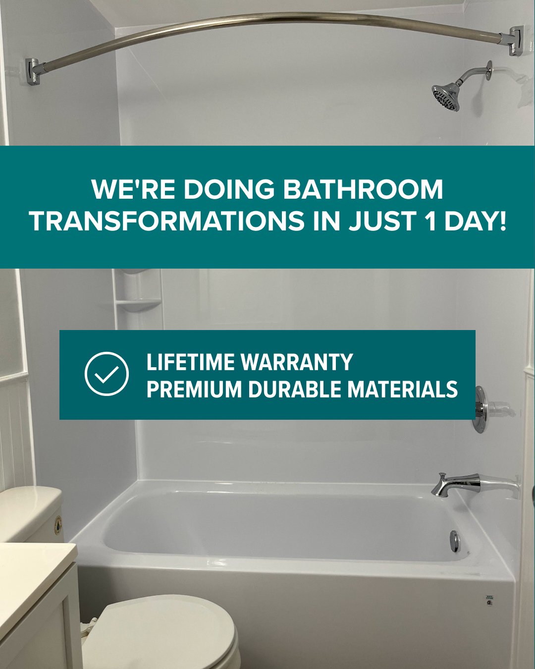 Bath Fitter Facebook ad: Upgrade with confidence