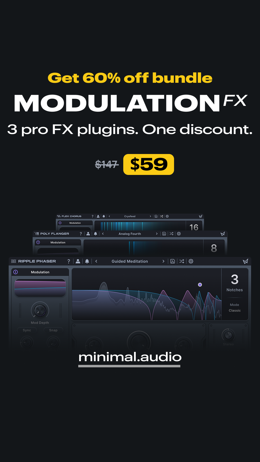 Minimal Audio Facebook ad