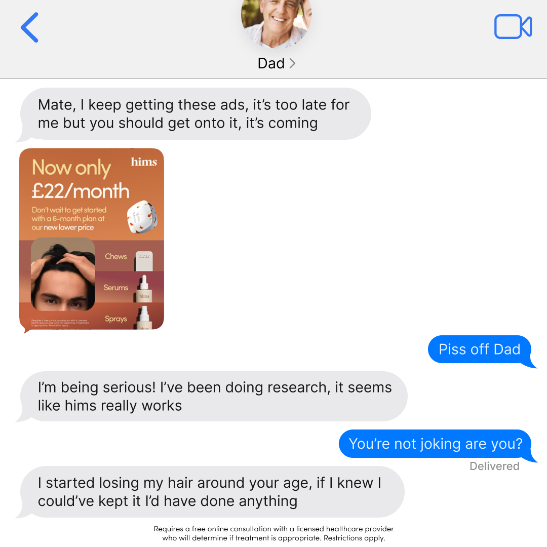 hims Facebook ad