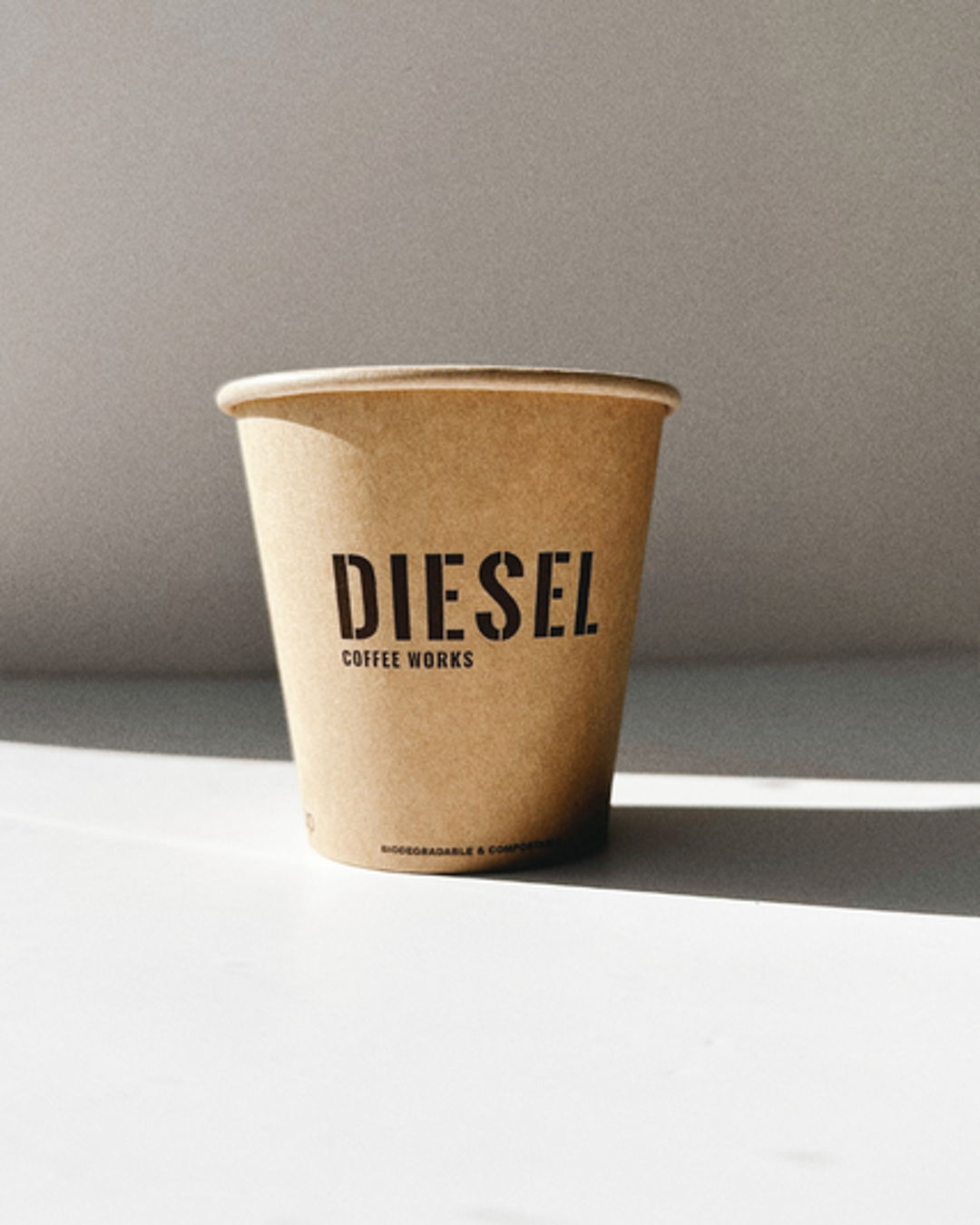 Diesel coffee works Facebook ad: Local roasters with real world cafe experience.
