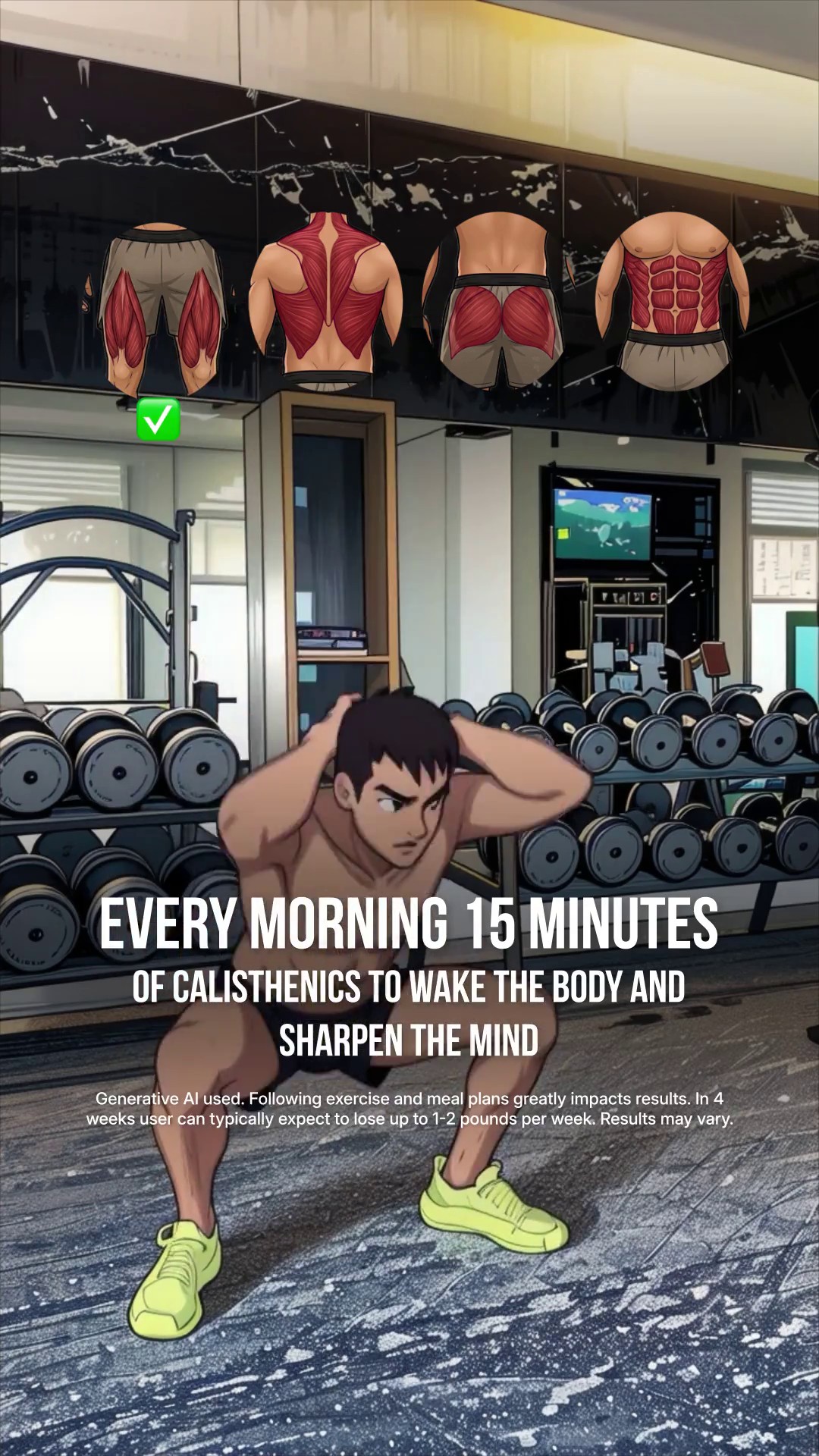 BetterMe Men Facebook ad: For Big Guys: Start Fifteen Today. Build Steady Strength.
