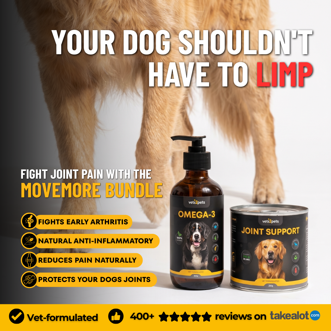 Vets2Pets Facebook ad: Arthritis is the leading cause large breeds get put down…