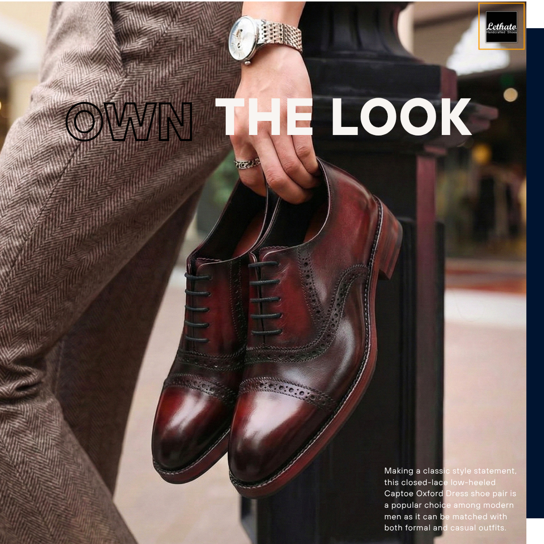 Lethato - Handcrafted Shoes Facebook ad: Classic Captoe Oxford - Wine Red
