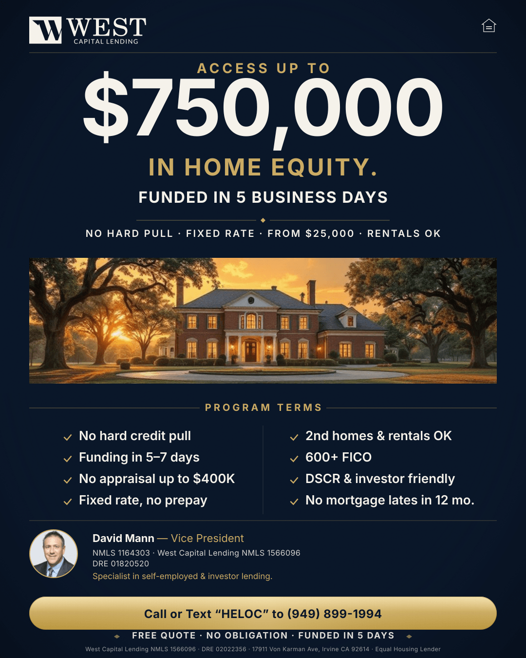 David Mann - West Capital Lending - Team MannKind Facebook ad: You Owned the Answer All Along.
