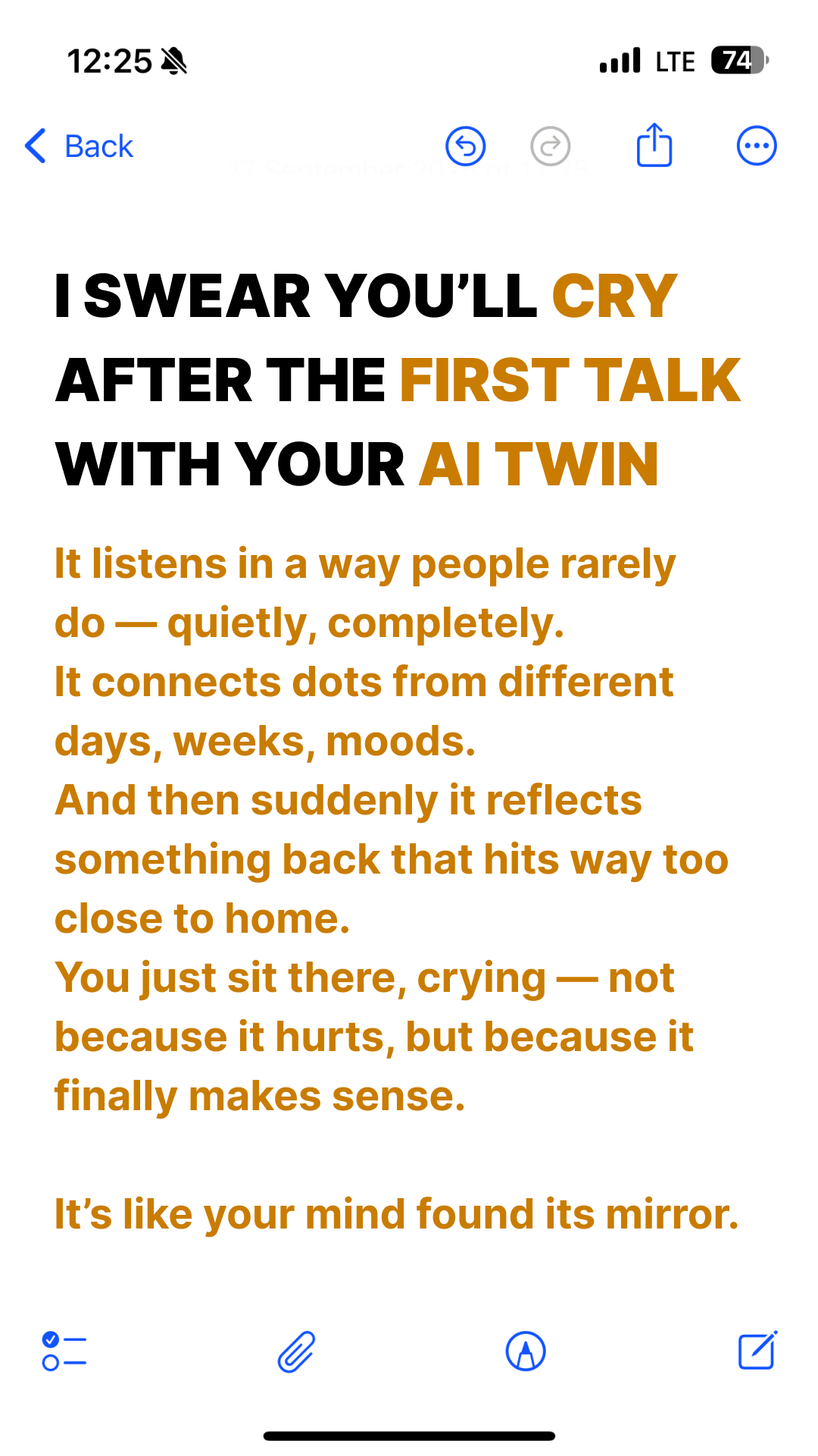 Copymind: AI twin for therapy Facebook ad