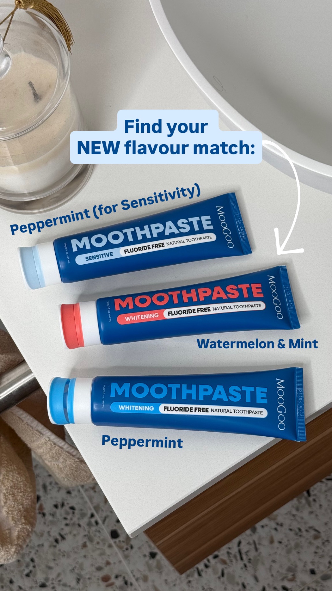 MooGoo Skin Care Facebook ad: NEW! Hydroxyapatite Toothpastes