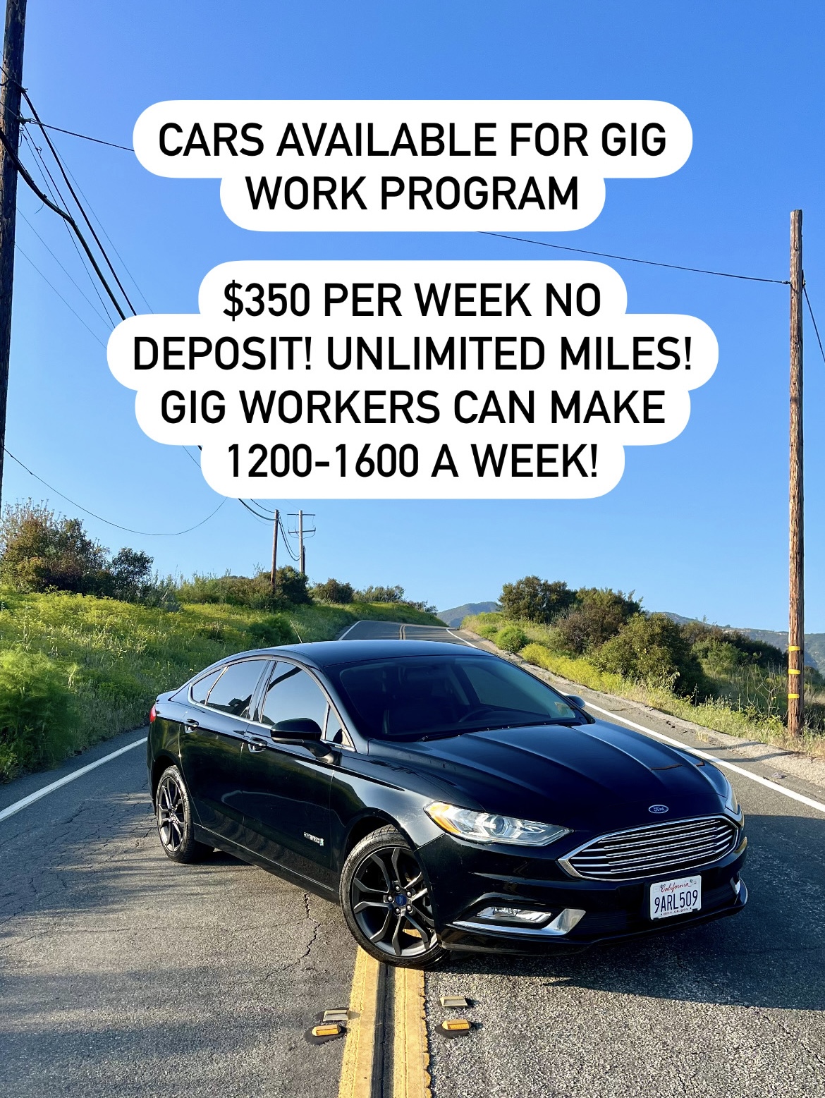 Echelon 8 Facebook ad: Gig Cars: No Deposit Needed