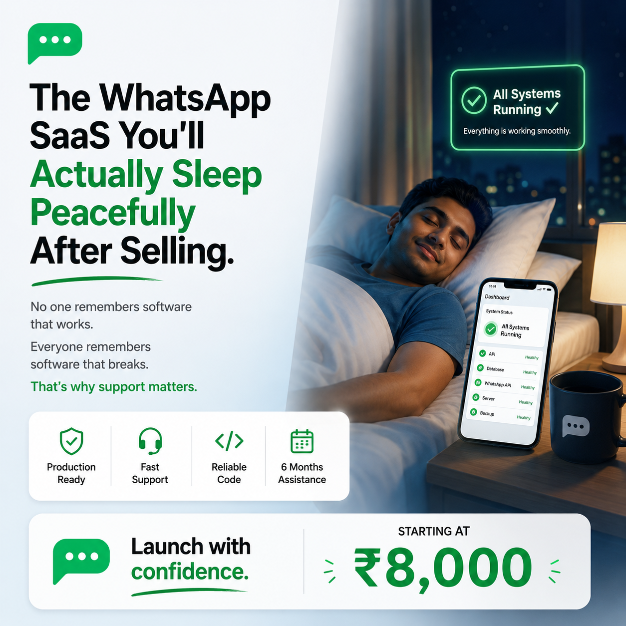 Cybersync Technologies Pvt. Ltd. Facebook ad: Sell WhatsApp SaaS, Sleep Easy