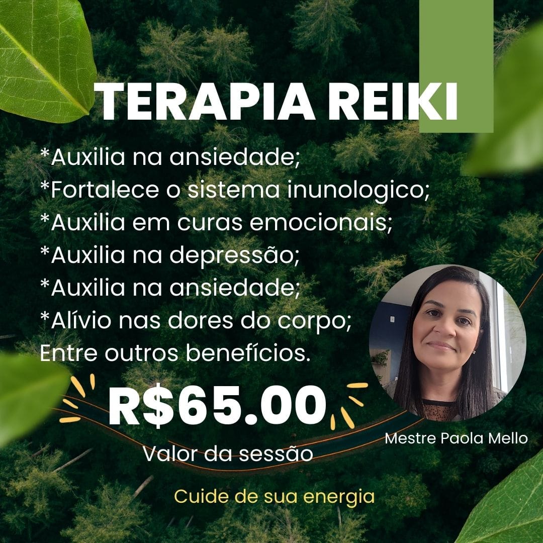 Cura Reiki Facebook ad: Marque sua sessão