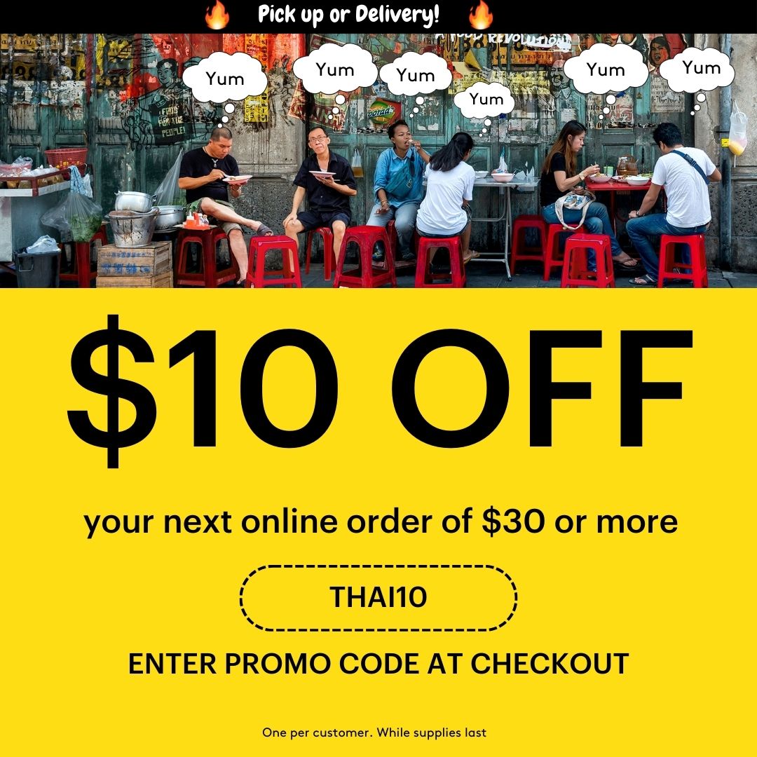 Mama San Invercargill Facebook ad: Get $10 OFF Your Thai Feast!