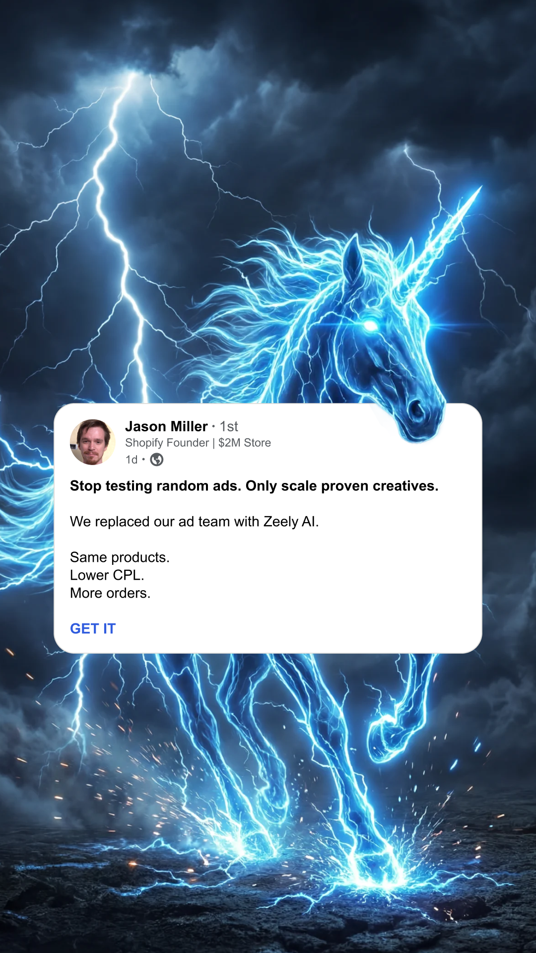 Zeely Facebook ad