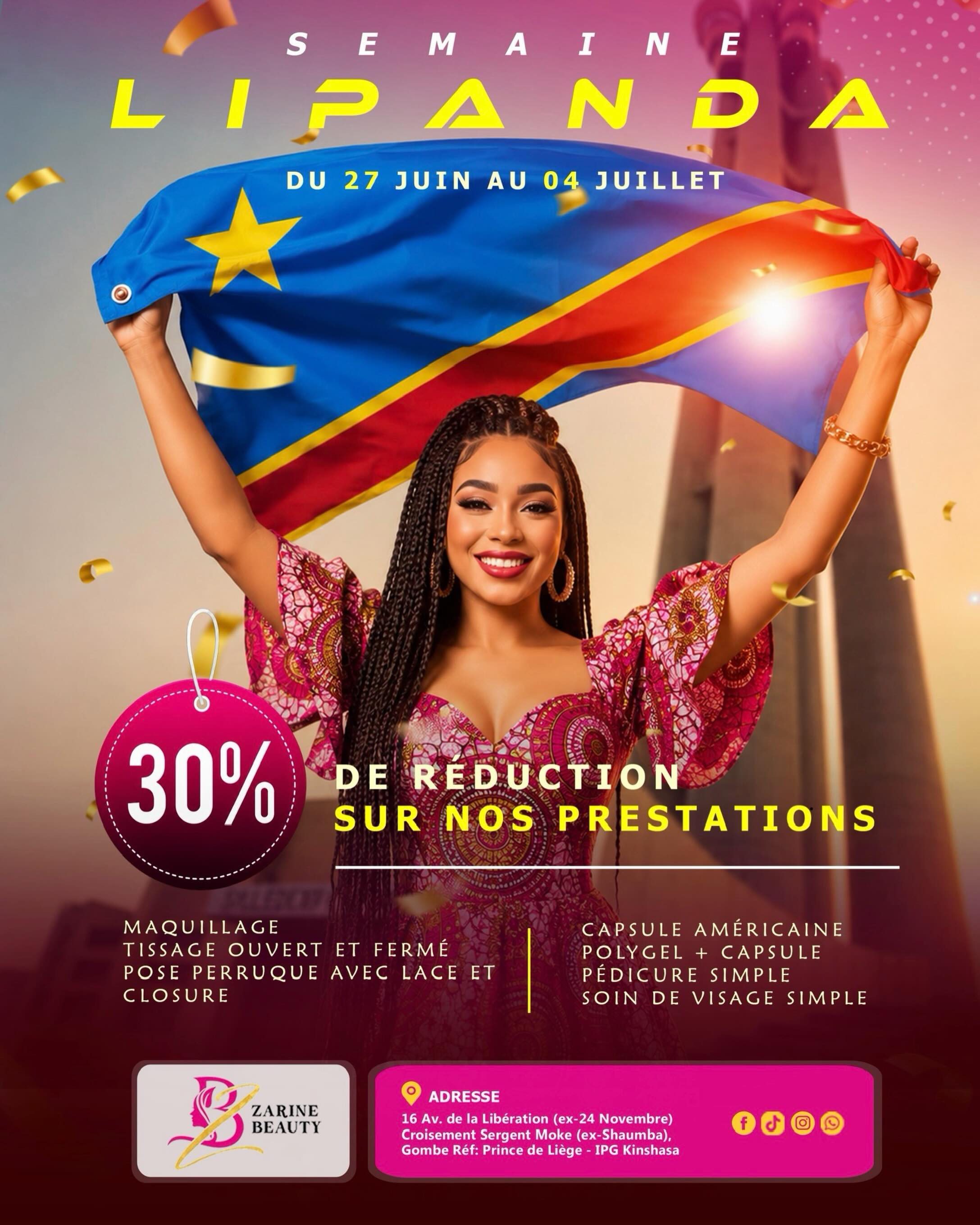 Zarinebeauty Facebook ad: SEMAINE LIPANDA CHEZ ZARINE BEAUTY