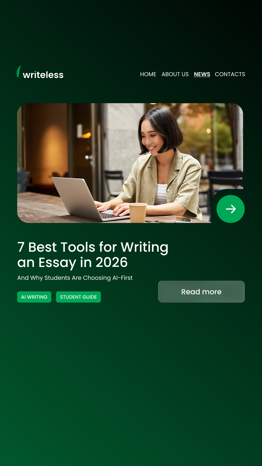 Writeless AI Facebook ad